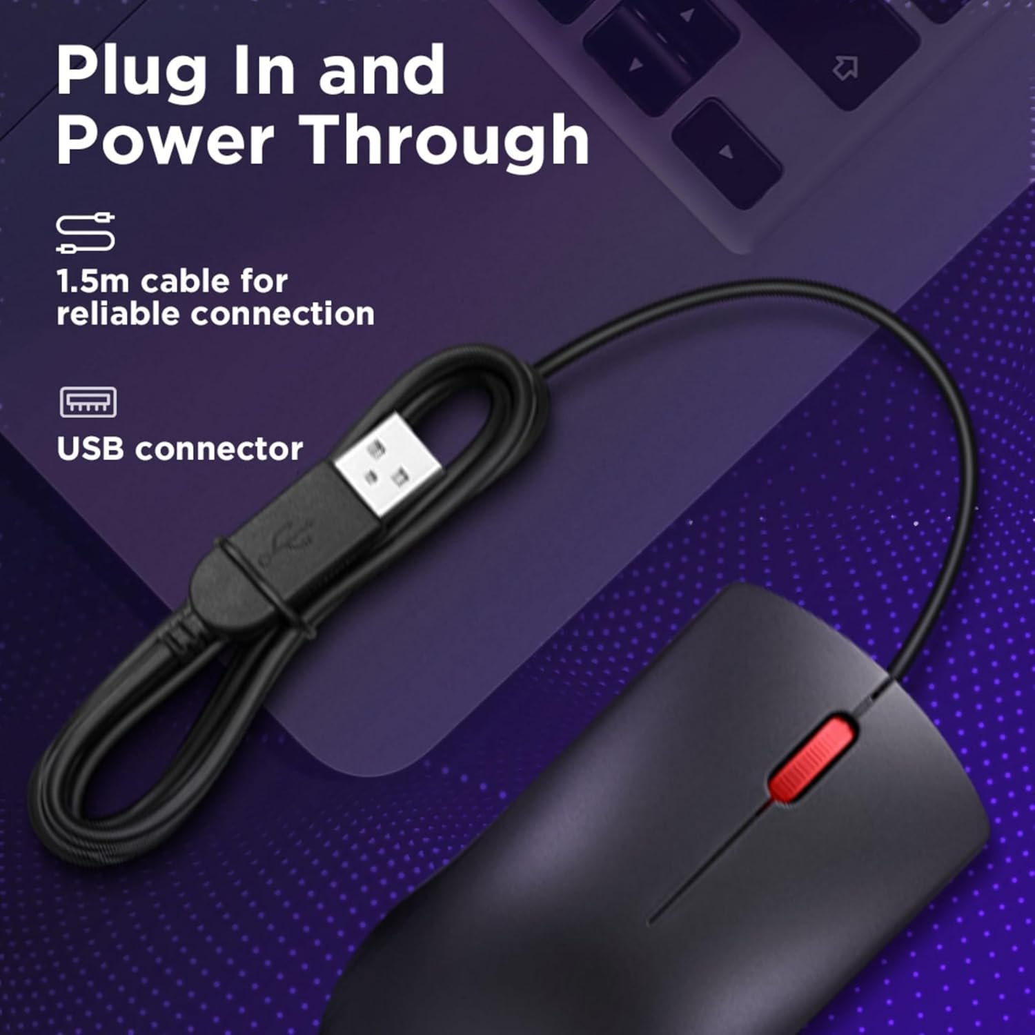 LENOVO WIRED MOUSE (120) - Image 5