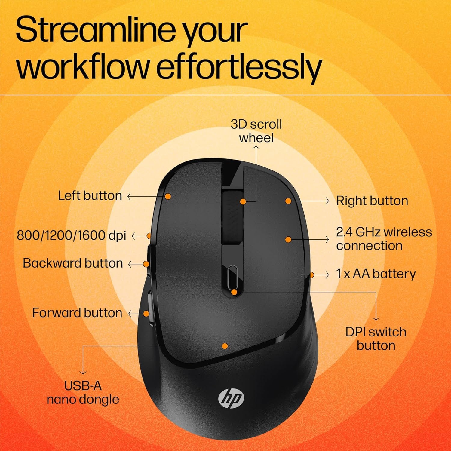 HP WIRELESS MOUSE (M120) - Image 8